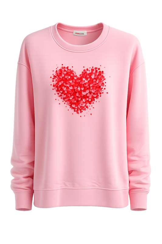 "Mosaic Heart" Custom Pastel Sweatshirt